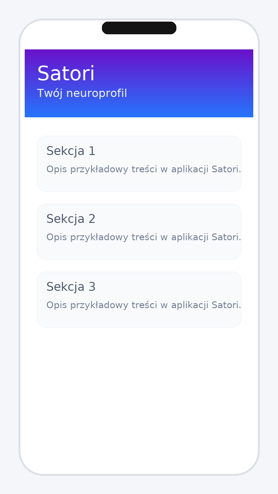 Ekran główny Satori